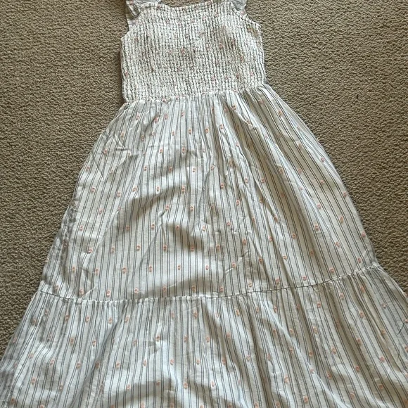 Loft cotton summer midi dress in striped pattern - Picture 2 of 6